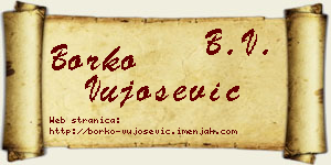 Borko Vujošević vizit kartica